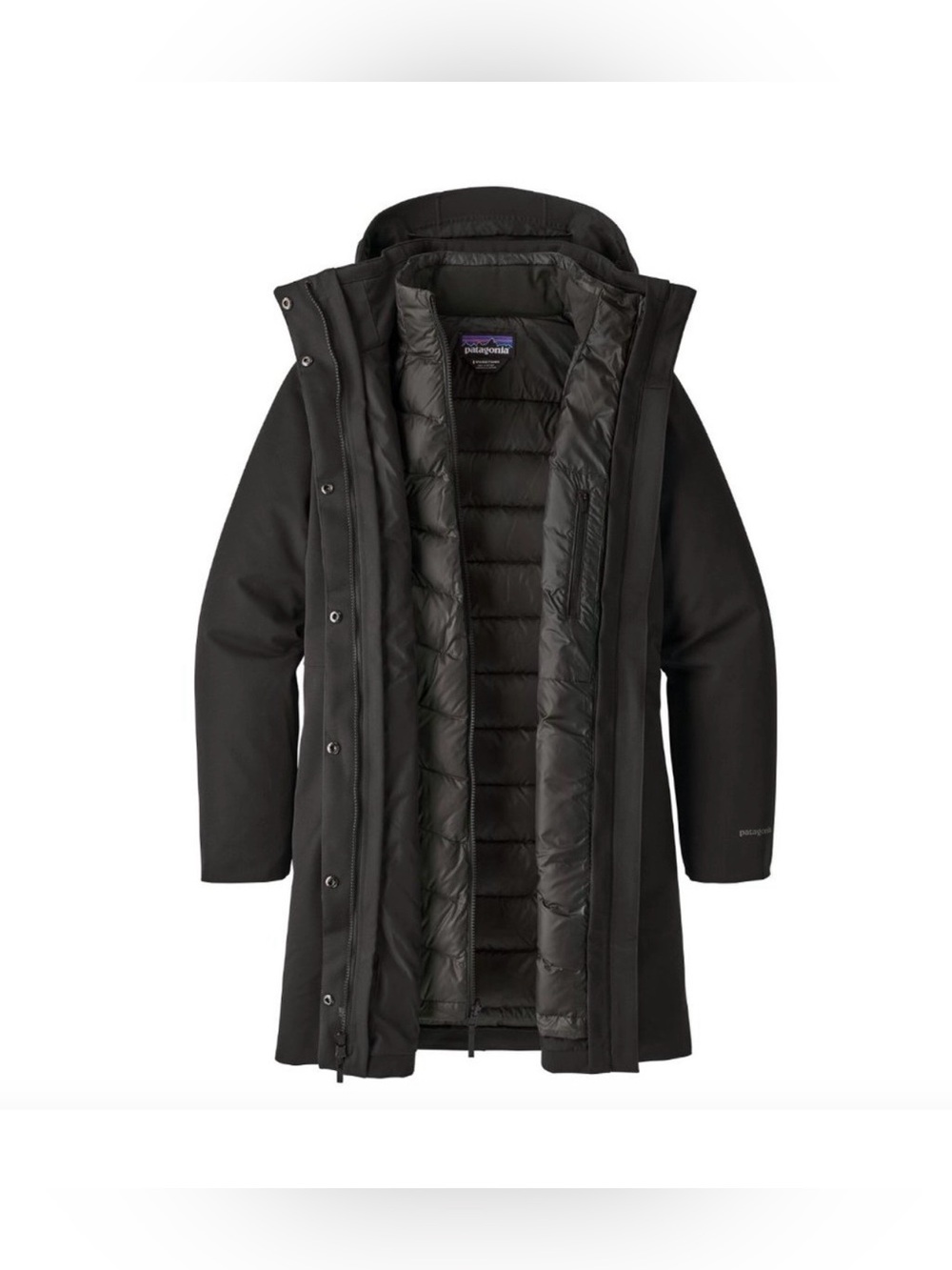 Patagonia Women’s Tres 3-in -1 Parka Coat Jacket Black Size XS - Picture 2 of 10